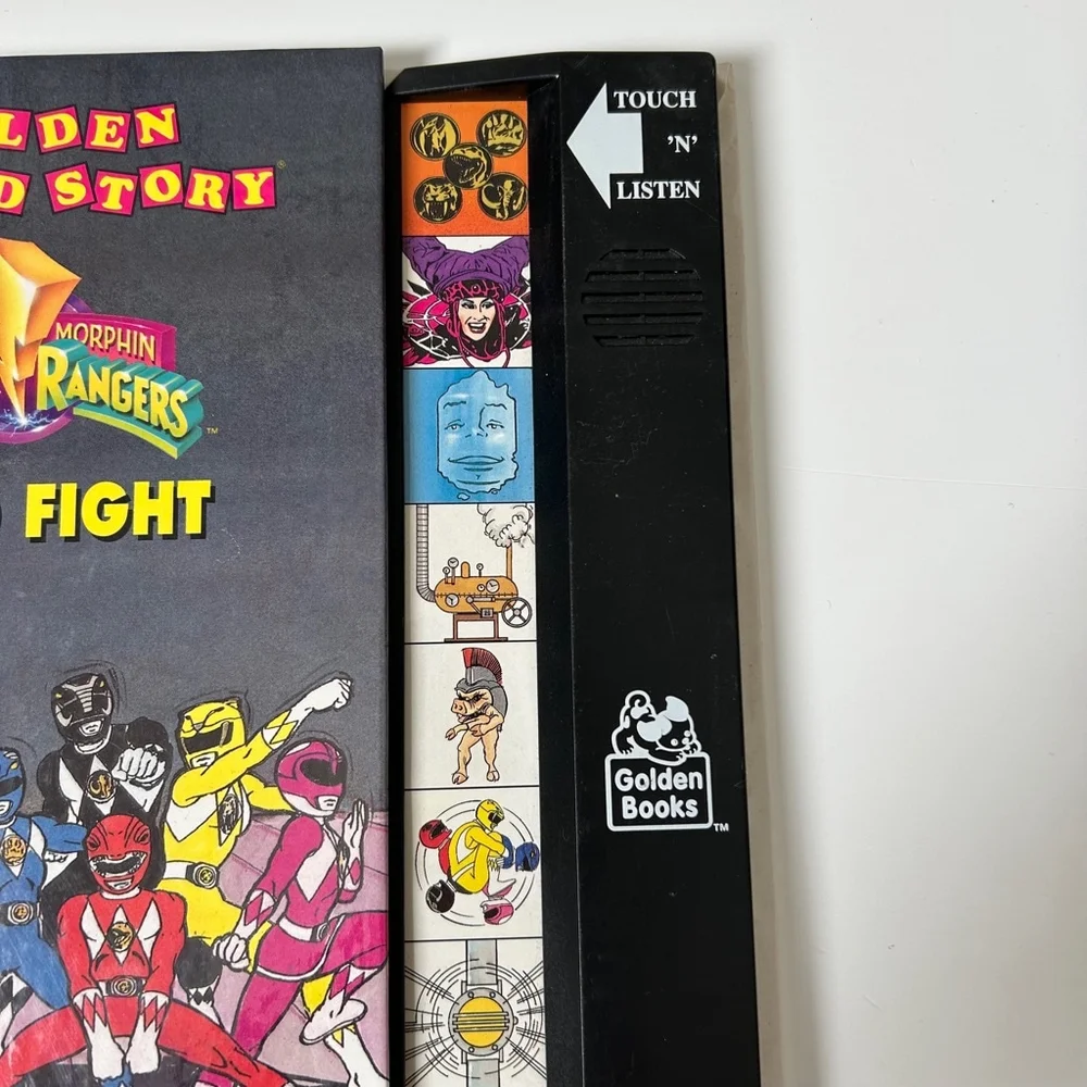 1994 Golden Books Mighty Morphin Power Rangers Food Fight Sound Story Book - Picture 2 of 8
